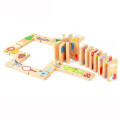 FQ marque enfants en bois éducatifs blocs de bois jeu de jeu dominos jouet